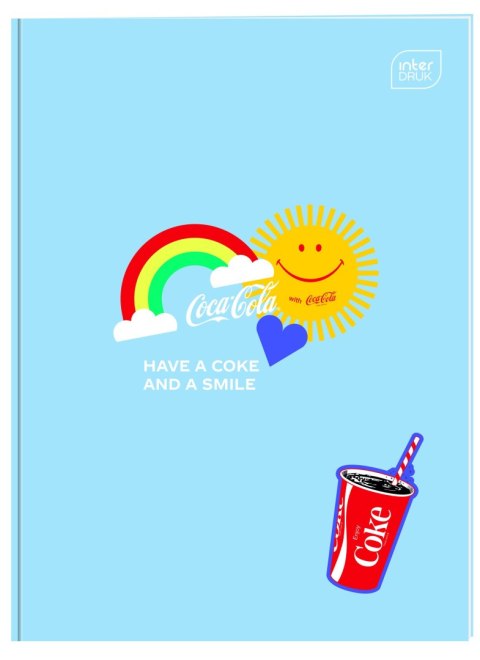 Zeszyt Interdruk COCA COLA MAT+UV A5 32k. 70g trzy linie Zeszyt Interdruk COCA COLA MAT+UV A5 32k. 70g trzy linie