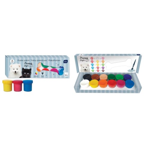 Farby plakatowe PUPPY SIGN kolor: mix 20ml 12 kolor. Interdruk Farby plakatowe PUPPY SIGN kolor: mix 20ml 12 kolor. Interdruk