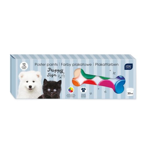 Farby plakatowe PUPPY SIGN kolor: mix 20ml 12 kolor. Interdruk Farby plakatowe PUPPY SIGN kolor: mix 20ml 12 kolor. Interdruk