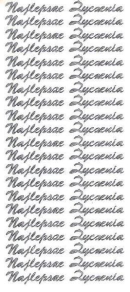 Naklejka (nalepka) Farro Najlepsze życzenia srebrne (008)