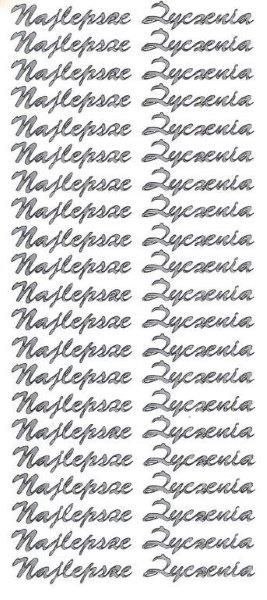 Naklejka (nalepka) Farro Najlepsze życzenia srebrne (008)