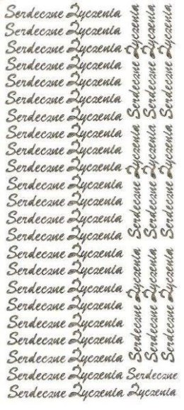 Naklejka (nalepka) Farro Serdeczne życzenia złote (002)