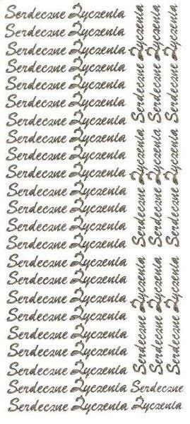 Naklejka (nalepka) Farro Serdeczne życzenia złote (002)