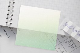 Notes samoprzylepny (karteczki) Titanum transparentne, z polipropylenu 75x75 biało- zielony 50k [mm:] 75x75