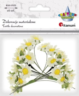 Ozdoba papierowa Titanum Craft-Fun Series Materiałowe rumianki na druciku (18YX-62/2)