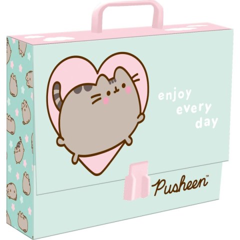Teczka kartonowa na zatrzask Pusheen A4 miętowy Unipap Teczka kartonowa na zatrzask Pusheen A4 miętowy Unipap