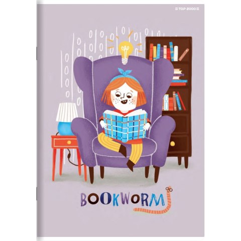 Zeszyt BOOKWORM/RETRO A5 32k. 70g podwójna linia kolor Top 2000 (400169401) Zeszyt BOOKWORM/RETRO A5 32k. 70g podwójna linia kolor Top 2000 (400169401)