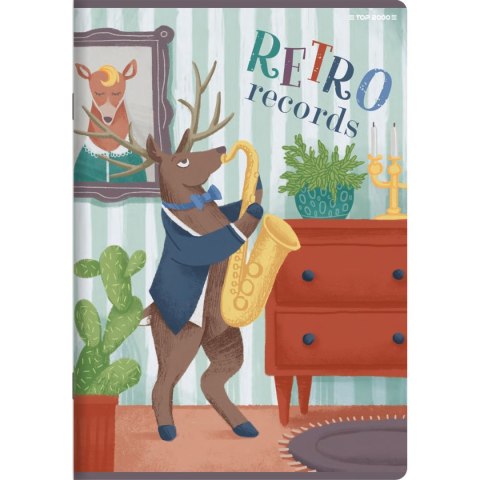 Zeszyt BOOKWORM/RETRO A5 32k. 70g podwójna linia kolor Top 2000 (400169401) Zeszyt BOOKWORM/RETRO A5 32k. 70g podwójna linia kolor Top 2000 (400169401)