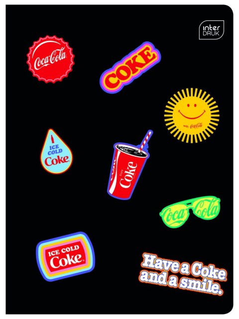 Zeszyt Interdruk COCA COLA MAT+UV A5 32k. 70g trzy linie Zeszyt Interdruk COCA COLA MAT+UV A5 32k. 70g trzy linie