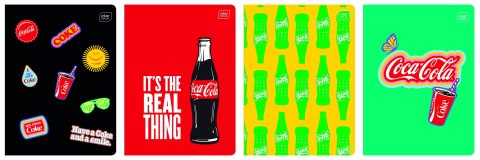 Zeszyt Interdruk COCA COLA MAT+UV A5 32k. 70g trzy linie Zeszyt Interdruk COCA COLA MAT+UV A5 32k. 70g trzy linie
