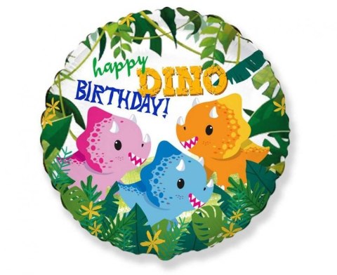Balon foliowy Happy Birthday - Dino 18cal Godan (B401625) Balon foliowy Happy Birthday - Dino 18cal Godan (B401625)