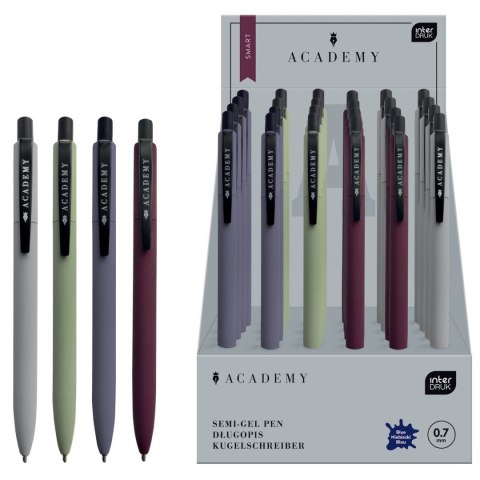 Długopis SMART aCADEMY metalowy niebieski 0,7mm Interdruk (żelowy) Długopis SMART aCADEMY metalowy niebieski 0,7mm Interdruk (żelowy)