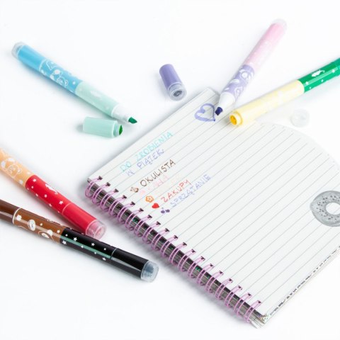 Flamaster Dwustronne ze stempelkami 10 kol. Kidea (DFSZK10KKA)