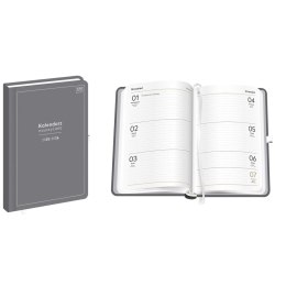 Kalendarz książkowy (terminarz) Grey 352 stron A5 Interdruk