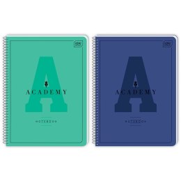 Kołozeszyt (kołonotatnik) Academy Hybrid A5+ 80k. 90g linia Interdruk