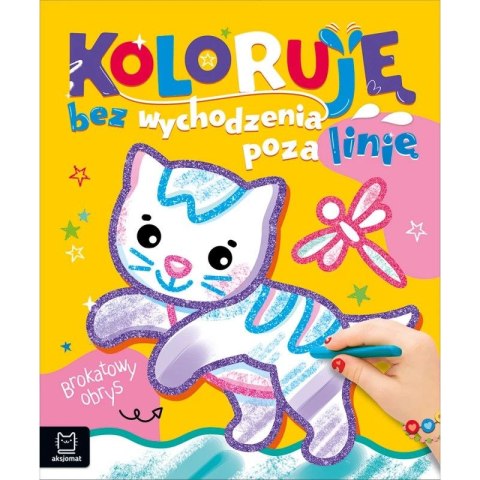Książka dla dzieci Brokatowy obrys. Z kotkiem Aksjomat Książka dla dzieci Brokatowy obrys. Z kotkiem Aksjomat