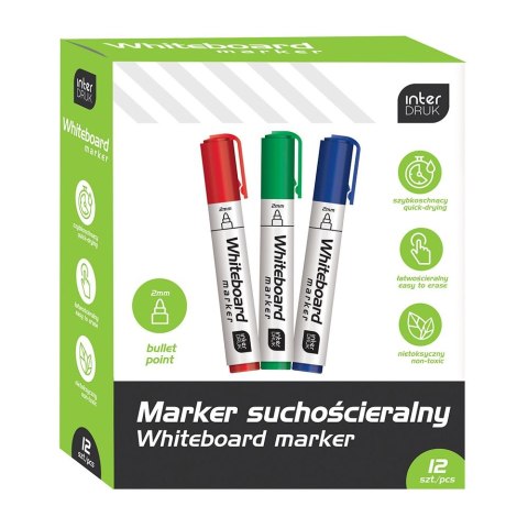 Marker suchościeralny mix okrągła końcówka Interdruk (IMARTAB) Marker suchościeralny mix okrągła końcówka Interdruk (IMARTAB)