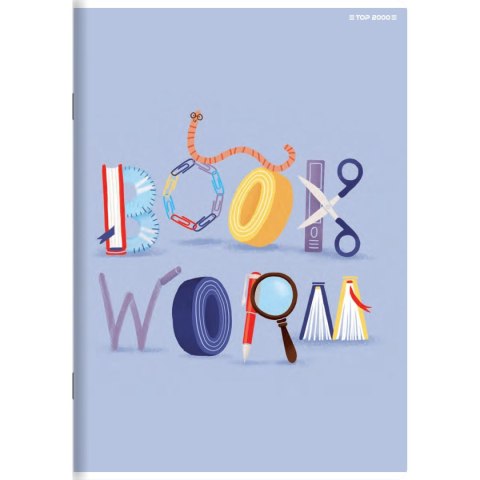 Zeszyt BOOKWORM/RETRO A5 16k. 70g kratka Top 2000 (400169369) Zeszyt BOOKWORM/RETRO A5 16k. 70g kratka Top 2000 (400169369)