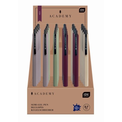 Długopis wymazywalny Academy HEX gripem niebieski 0,7mm Interdruk (żelowy) Długopis wymazywalny Academy HEX gripem niebieski 0,7mm Interdruk (żelowy)