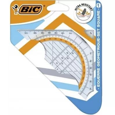 Ekierka blister +kątomierz w jednym Bic (9967421) Ekierka blister +kątomierz w jednym Bic (9967421)