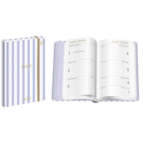 Kalendarz książkowy (terminarz) STRIPES 192 stron A6 Interdruk (SZKOLNY) Kalendarz książkowy (terminarz) STRIPES 192 stron A6 Interdruk (SZKOLNY)