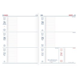 Kalendarz książkowy (terminarz) TENO 145mm x 194mm Telegraph (0)
