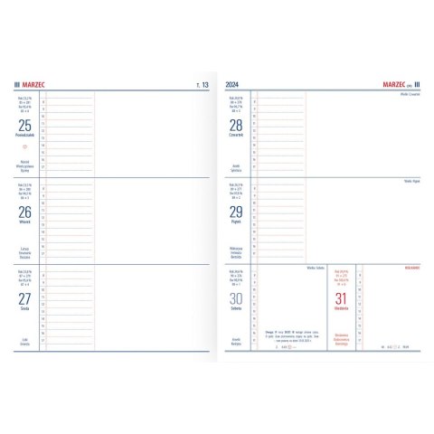 Kalendarz książkowy (terminarz) TENO 145mm x 194mm Telegraph (0)