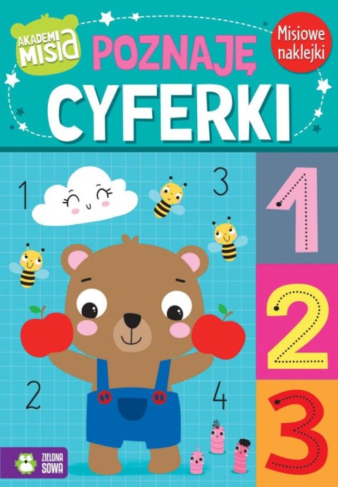 Książeczka edukacyjna Akademia Misia Poznaję cyferki Zielona Sowa Książeczka edukacyjna Akademia Misia Poznaję cyferki Zielona Sowa