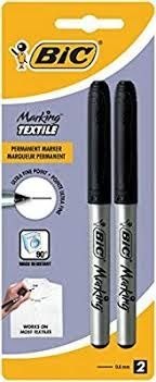 Marker permanentny TEXSTILE czarny 0,9mm okrągła końcówka Bic Kids (933872)