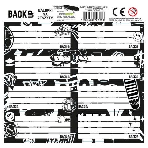 Naklejka na zeszyt Backup 7 Derform (NNZB7A57)