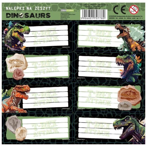 Naklejka na zeszyt Dinozaur Derform (NNZDN20) Naklejka na zeszyt Dinozaur Derform (NNZDN20)