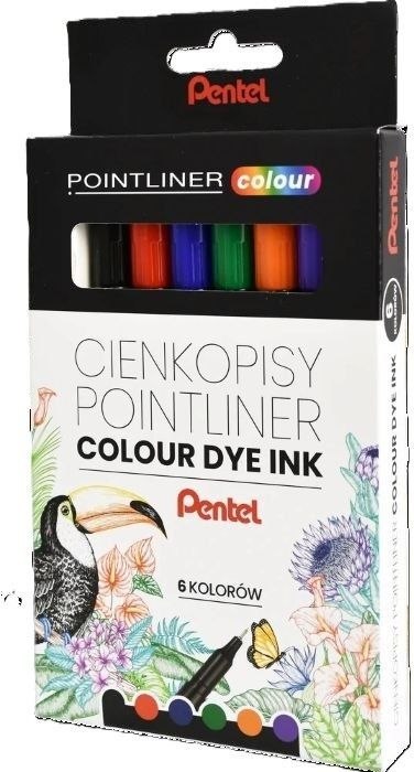 Cienkopis POINTLINER COLOUR mix 0,4mm 6kol. Pentel (S40-ST6PL)