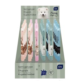 Długopis żelowy PUPPY SIGN zgripem wkład niebieski 0,7mm Interdruk (żelowy)