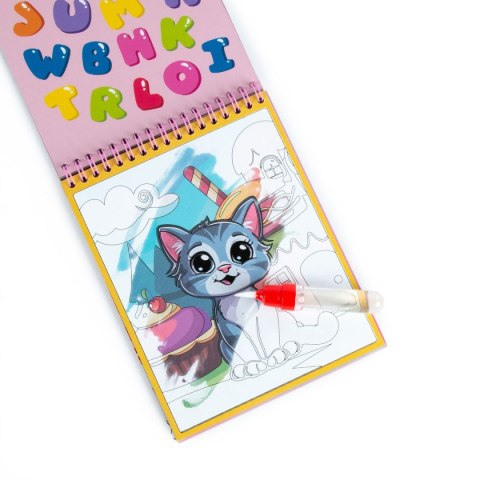 Kolorowanka kotki MAGICZNA WIELORAZOWA KOLOROWANKA WODNA Derform (MWKWPKA)