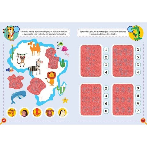 Książka dla dzieci Łamigłówki z magiczną lupką. Zbiór aktywizujących zadań małego odkrywcy