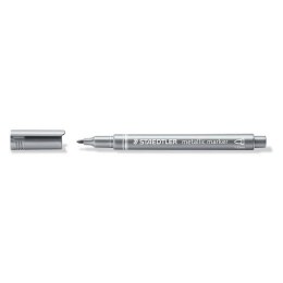 Marker permanentny Staedtler metaliczny srebrny 1,0-2,0mm okrągła końcówka (8323-81)