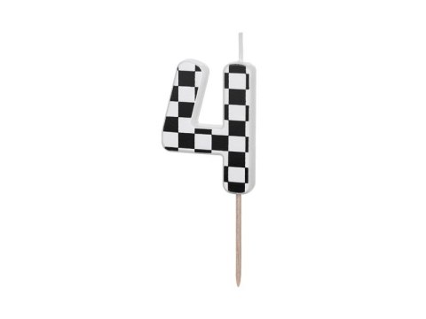 Świeczka urodzinowa Partydeco Cyferka 4, 5.5 cm, mix (SCU7-4) Świeczka urodzinowa Partydeco Cyferka 4, 5.5 cm, mix (SCU7-4)