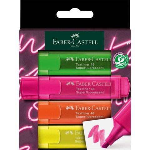 Zakreślacz Faber Castell Super Neon 4 kol. mix 1,0-5,0mm (254600 FC) Zakreślacz Faber Castell Super Neon 4 kol. mix 1,0-5,0mm (254600 FC)