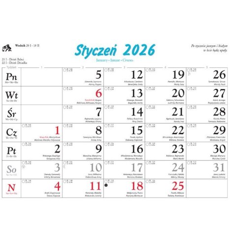 Kalendarz ścienny Tatry i Podhale rodzinny 2023 280mm x 200mm Lucrum (WL04) Kalendarz ścienny Tatry i Podhale rodzinny 2023 280mm x 200mm Lucrum (WL04)