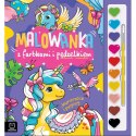Książka dla dzieci Jednorożce i pegazy Malowanka z farbkami i pędzelkiem