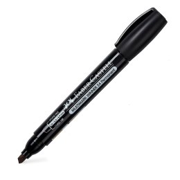 Marker permanentny czarny ścięta końcówka Faber Castell (157999)