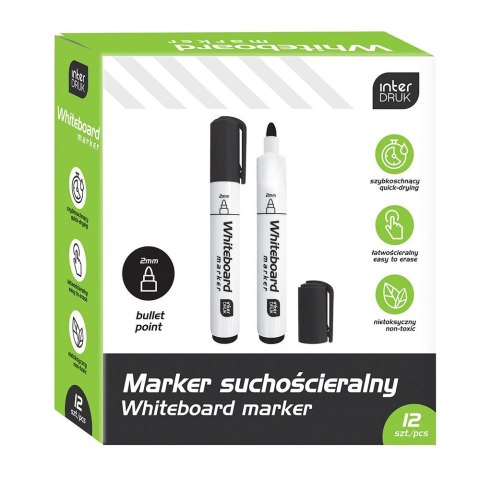 Marker suchościeralny czarny 2,0mm okrągła końcówka Interdruk (IMARTABCZA) Marker suchościeralny czarny 2,0mm okrągła końcówka Interdruk (IMARTABCZA)