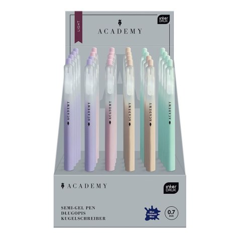 Długopis olejowy ACADEMY LIGHT Pastel niebieski 0,7mm Interdruk Długopis olejowy ACADEMY LIGHT Pastel niebieski 0,7mm Interdruk