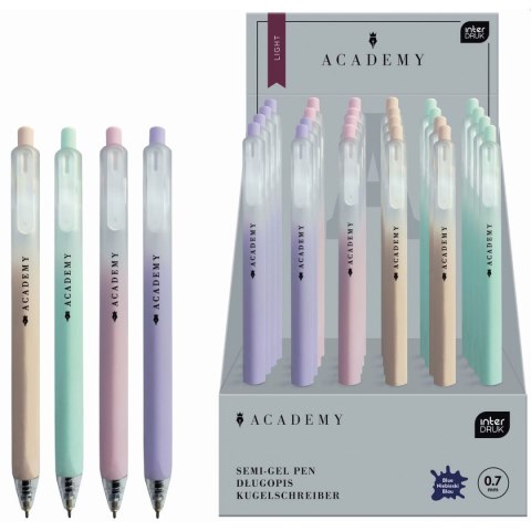 Długopis olejowy ACADEMY LIGHT Pastel niebieski 0,7mm Interdruk Długopis olejowy ACADEMY LIGHT Pastel niebieski 0,7mm Interdruk