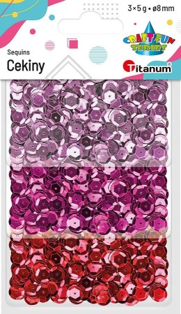 Cekiny Craft-Fun Series 8mm mix Titanum (BEF-007)