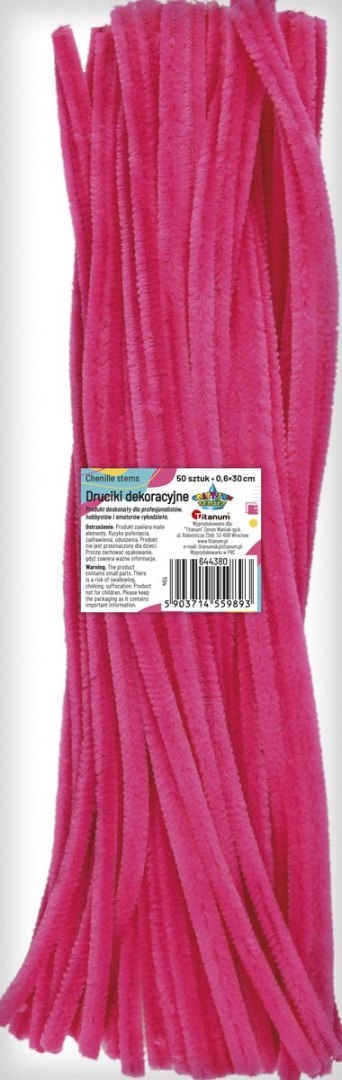 Drucik Craft-Fun Series kreatywny kolor: różowy 300mm 50 szt Titanum (T04)