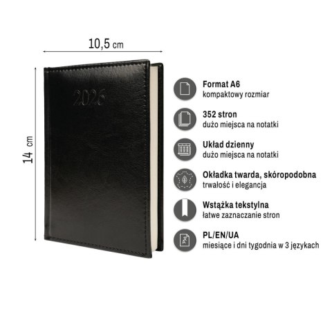 Kalendarz książkowy (terminarz) FIGARO A6 Press (DZIENNY) Kalendarz książkowy (terminarz) FIGARO A6 Press (DZIENNY)