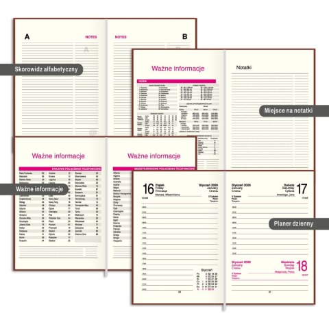 Kalendarz książkowy (terminarz) FIGARO A6 Press (DZIENNY) Kalendarz książkowy (terminarz) FIGARO A6 Press (DZIENNY)