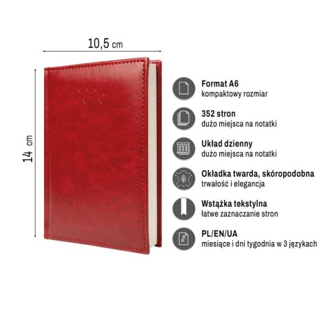 Kalendarz książkowy (terminarz) FIGARO A6 Press (DZIENNY) Kalendarz książkowy (terminarz) FIGARO A6 Press (DZIENNY)