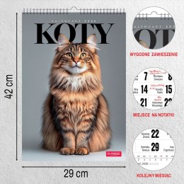 Kalendarz ścienny 16 stron wieloplanszowy A3 Press (KOTY)